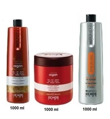 Billede af Argan Pakke - Argan Shampoo 1000 ml - Argan Mask 1000 ml - Semi di lino Conditioner 1000 ml - Værdi 1497,-