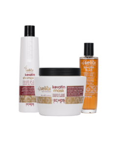 3 Produkter - Seliar Keratin Shaampo 350ml - Seliar Keratin Mask 500ml- Seliar Keratin olie Olie - Værdi 777,-