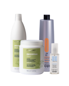 4 produkter - Oliven Shampoo 1000ml - Oliven Mask 1000ml - Semi di lino 1000ml - Gloss Crystal Olie 100ml