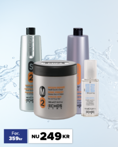 4 Produkter - Fugtgivende Københavner Pakke - S2 Shampoo 1000 ml- M2 Mask 1000 ml - Semi Di lino 1000 ml - Crystal Olie100 ml