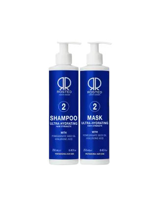 2 Produkter - Rosted 2 Ultra-Hydrating Pakke Rosted 2 Shampoo 250 ml - Rosted 2 Mask 250 ml - Hårprodukter