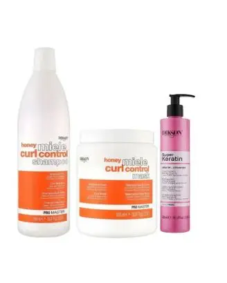 3 Produkter PROMASTER Curl Control pakke Shampoo1000ml og Mask 1000ml Keratin Conditinor 300ml - 
