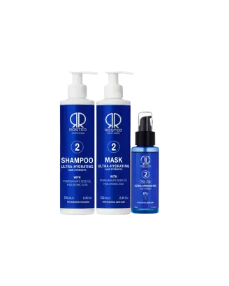 3 Produkter - Rosted 2-2-2  - Rosted 2 Shampoo 250 ml - Rosted 2 Mask 250 ml - Rosted 2 Serum 100ml - Hårprodukter