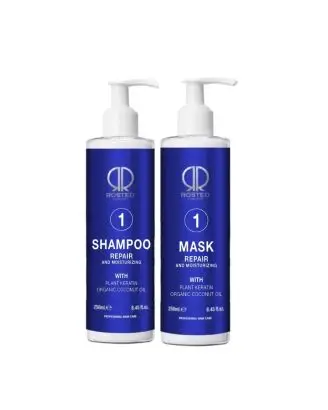 2 Produkter - 1-1 Rosted 1 Repair Pakke - Rosted 1 Shampoo 250 ml - Rosted 1 Mask 250 ml - Hårprodukter