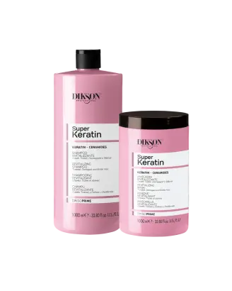 2 Produkter - Dikson Keratin Prime Shampoo 1000ml - Dikson Keratin Prime Mask 1000ml - Hårprodukter