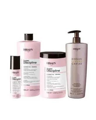 4 Produkter - Disciplin Shampoo 1000ml - Disciplin Mask 1000ml - Disciplin Spray 150ml - Caviar Conditioner 1000ml - Hårprodukter