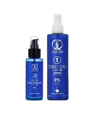 2 Produkter - Rosted Pleje Pakke - Rosted 2 Serum 100ml - Rosted 1 Conditioner 300ml - Håndplukket